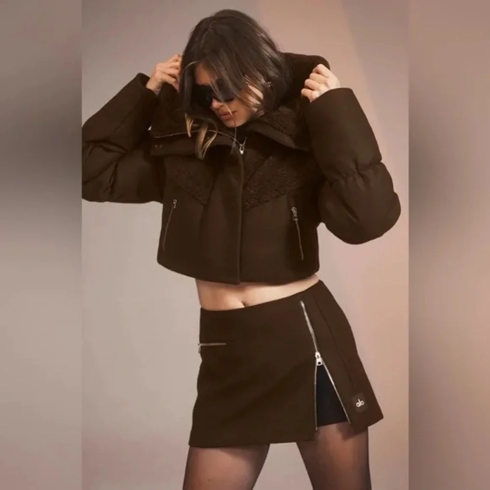 Alo Yoga Espresso Alo WINTER WOOL VENDOME MINI SKIRT Small
